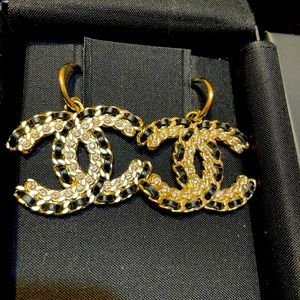 Chanel NIB XL Logo Runway Earrings